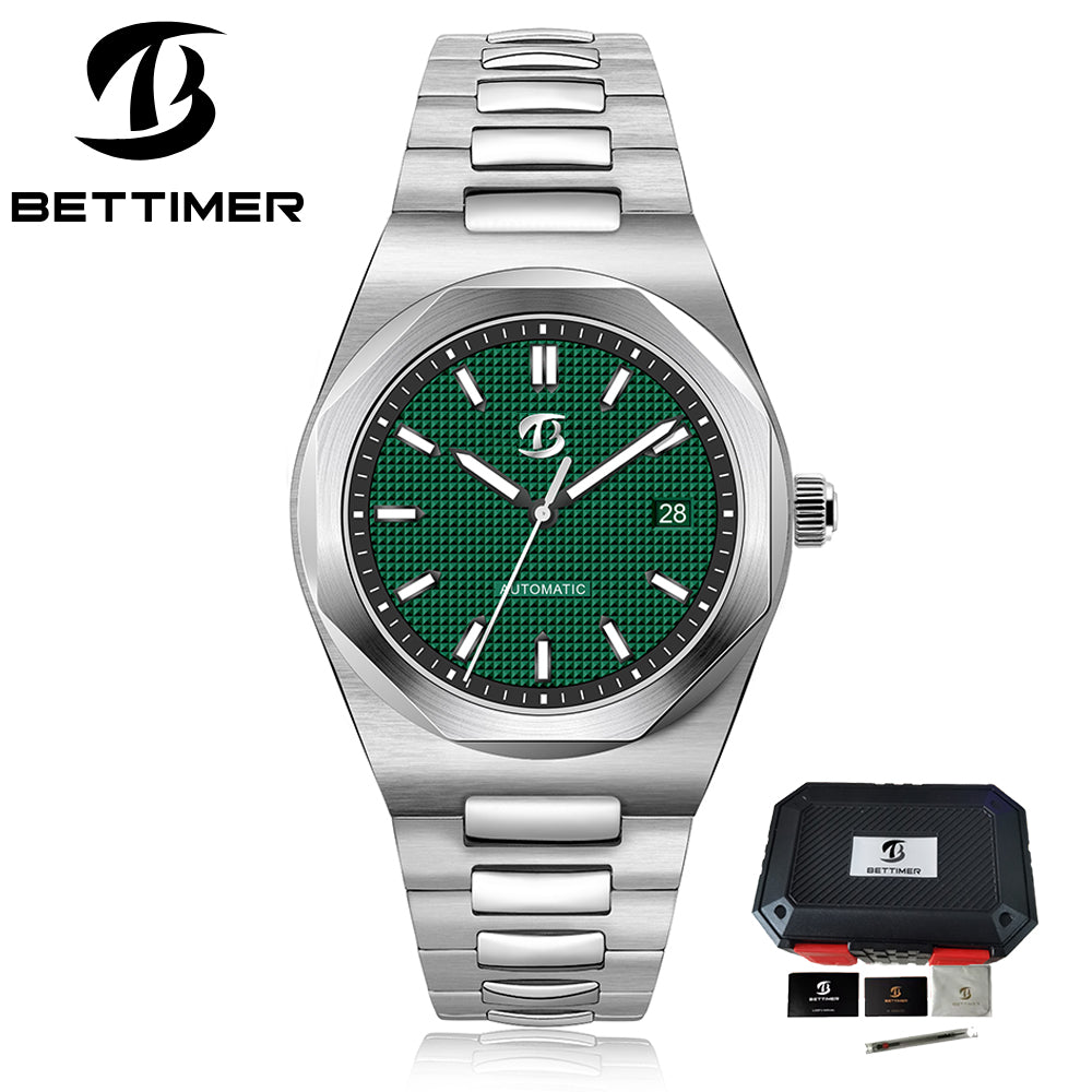 2025 New BETTIMER Men's Automatic Mechanical Watches PT5000 Sapphire Glass Luxury Sport 10Bar Clock BWG-9 B8001 V2 38.5mm