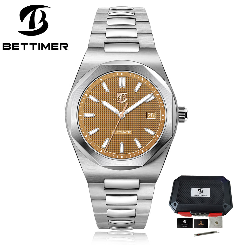 2025 New BETTIMER Men's Automatic Mechanical Watches PT5000 Sapphire Glass Luxury Sport 10Bar Clock BWG-9 B8001 V2 38.5mm