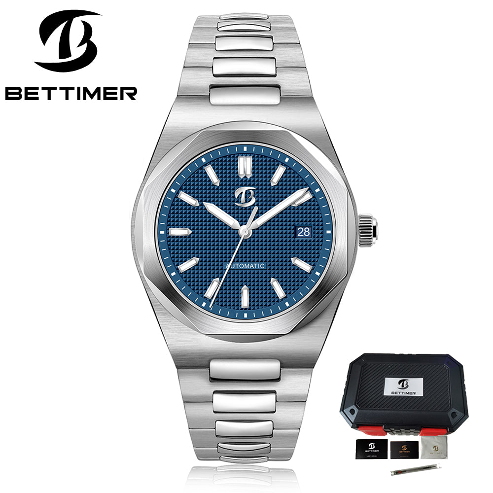 2025 New BETTIMER Men's Automatic Mechanical Watches PT5000 Sapphire Glass Luxury Sport 10Bar Clock BWG-9 B8001 V2 38.5mm