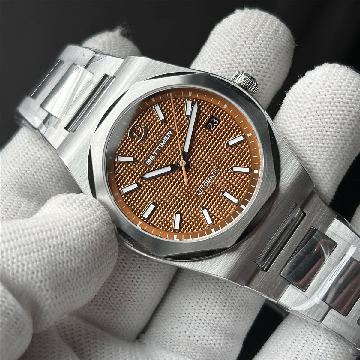 2025 New BETTIMER Men's Automatic Mechanical Watches PT5000 Sapphire Glass Luxury Sport 10Bar Clock BWG-9 B8001 V2 38.5mm