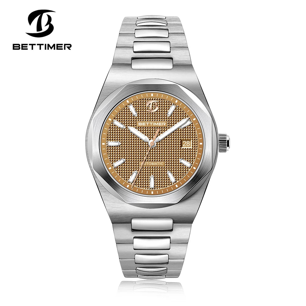 2025 New BETTIMER Men's Automatic Mechanical Watches PT5000 Sapphire Glass Luxury Sport 10Bar Clock BWG-9 B8001 V2 38.5mm