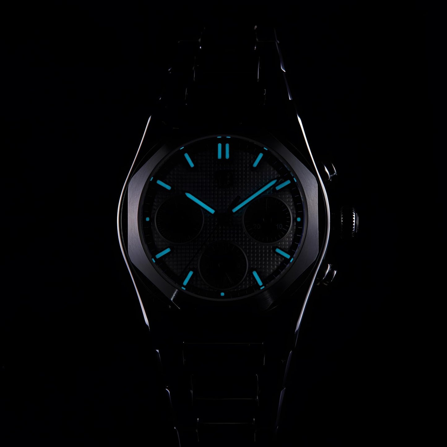 BETTIMER Men's Mechanical Chronograph Wristwatch with ST1903 Movement - 38.5mm 316L Stainless Steel Sapphire Luminous Manual Winding Chronograph Watches for Men